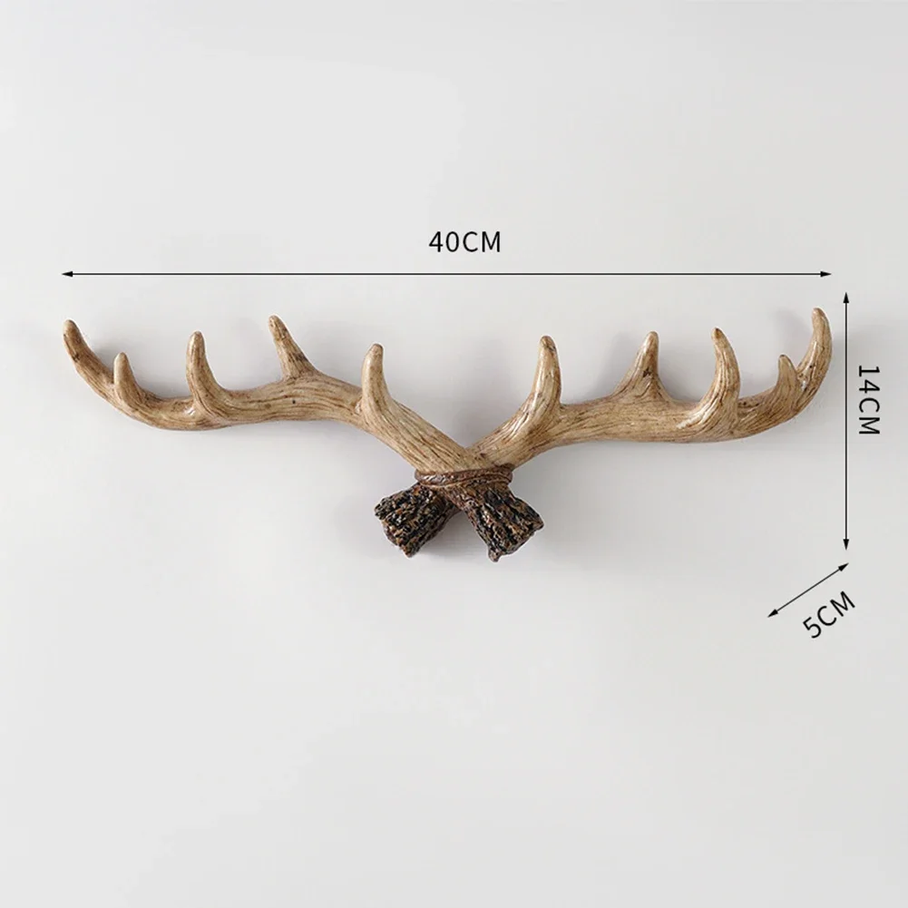 1x Deer Antler Hook Wall Hook/clothes Hanger Towel Hook Resin Christmas Home Decoration Hats Coats Robes Scarves Bags Hook 4