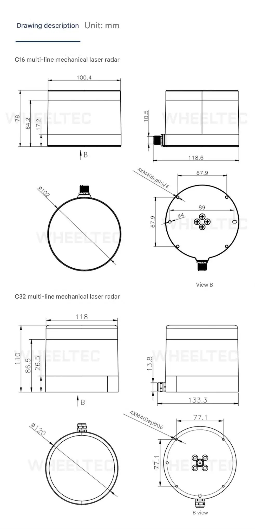 LSLiDAR C16 C32 Multi-line Mechanical LiDAR