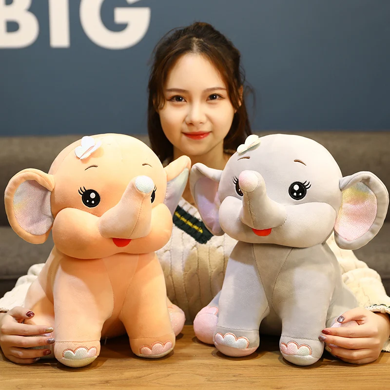 40cm/55cm Lovely Plush Elephant With Cute Giant Ears Soft Stuffed Animals Dolls Sofa Cushion Toys For Kids Girls Holiday Gifts