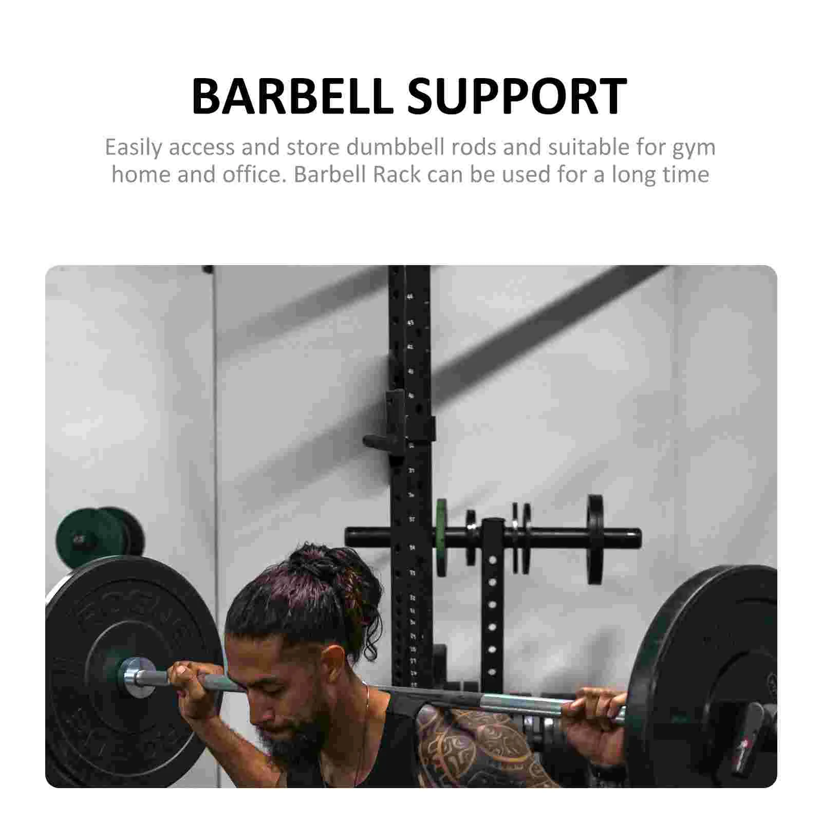 Gym Equipment Barbell Bracket Hooks Wall Mounted Barbell Rack Barbell Storage Rack Weight Bar Holder Fitness Equipment Rack