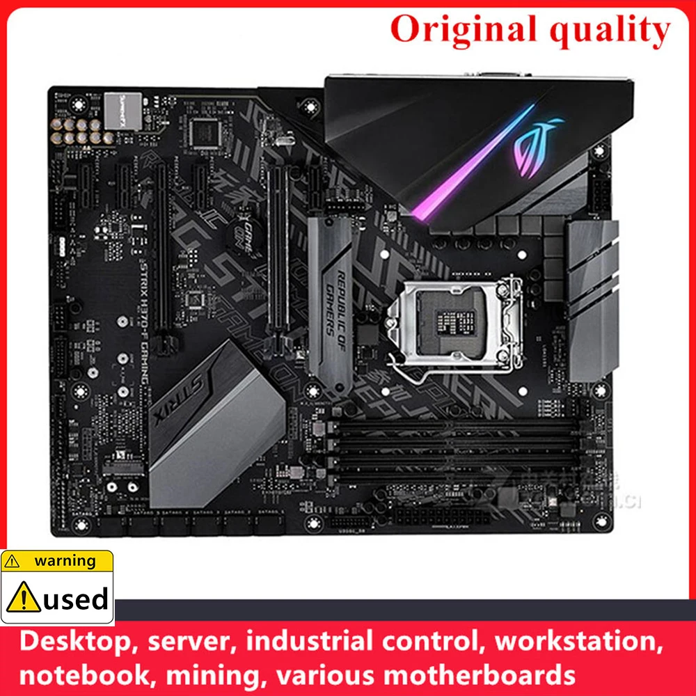 

Используется для ROG STRIX H370-F игровых материнских плат LGA 1151 DDR4 64 Гб ATX для Intel H370 десктопной материнской платы M.2 NVME SATA III USB3.0