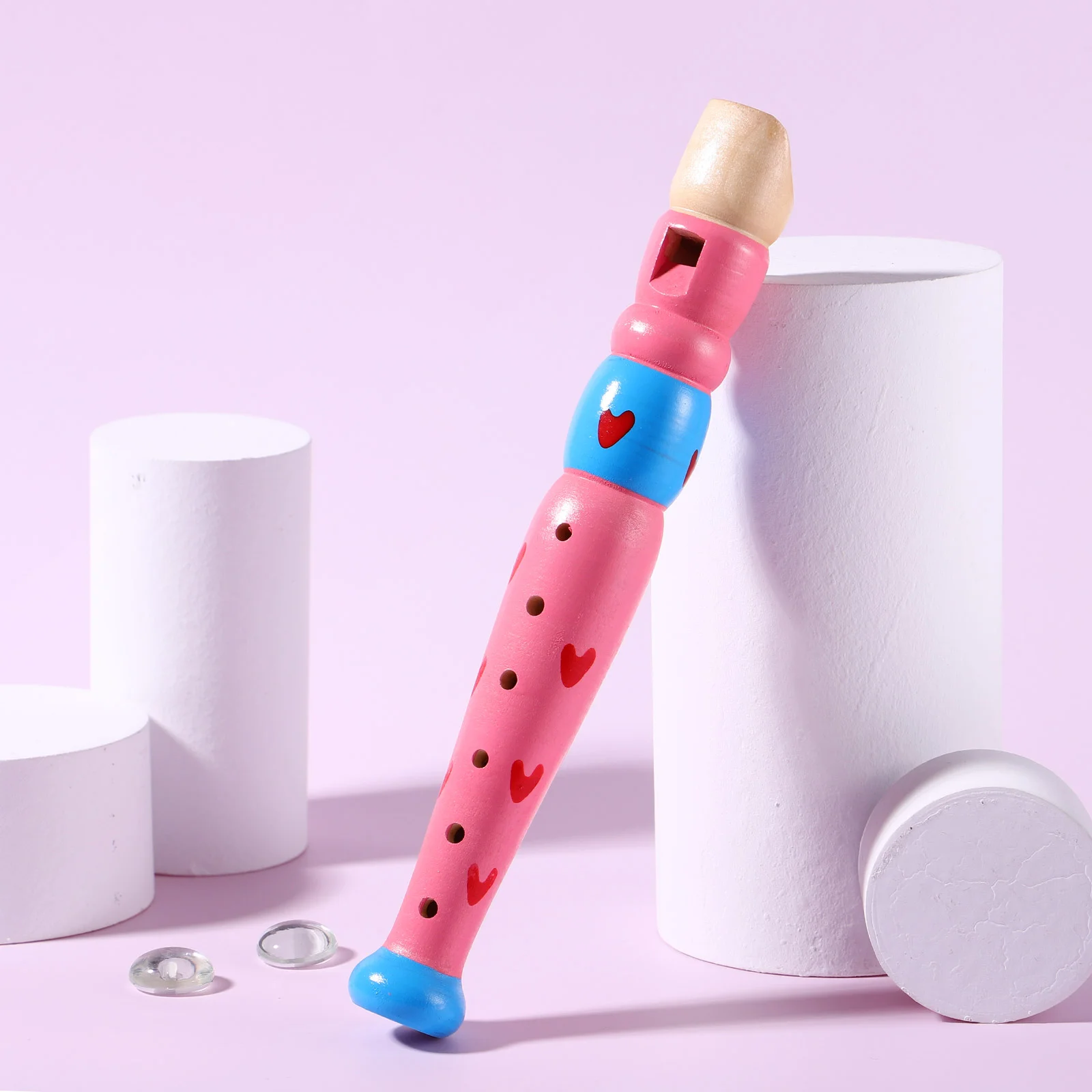 Toyvian 6 홀 피콜로 플루트 악기, 나무 녹음기 음악 교육 장난감