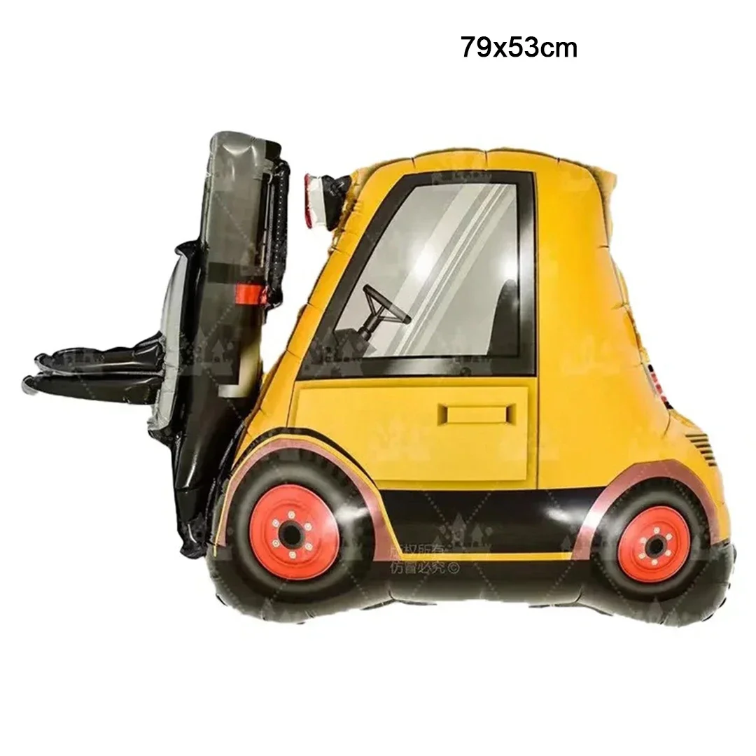 1PC Construction Crane Foil Balloons Excavator Engineering Vehicle Balloon Cement Truck Baby Shower Boys Birthday Party Supplies