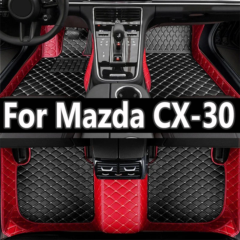 

Car Floor Mats For Mazda CX-30 DM 2020 2021 2022 2023 CX30 CX 30 Waterproof Durable Carpet Leather Mat Full Set Car Accessories