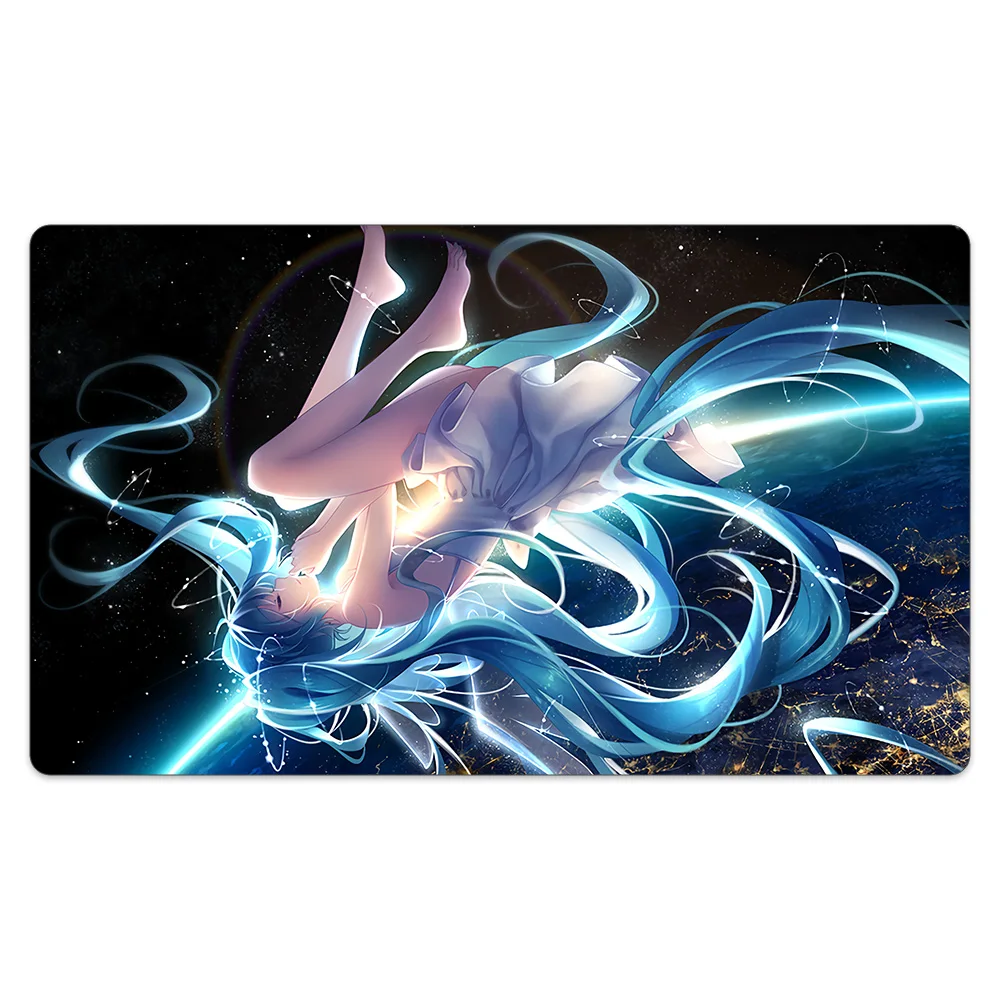 

Praying Girl Playmat+ Portable Bag Noise Reduction Anti-Slip Surface Cloth Rubber Table Mat Compatible for Trading Card Game Mat