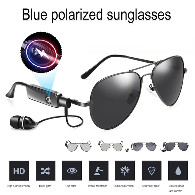 Buy mobilegear Stylish Wayfarer Bluetooth Sunglasses | Polarized Lenses |  Wireless Stereo BT4.1 Headset at Amazon.in
