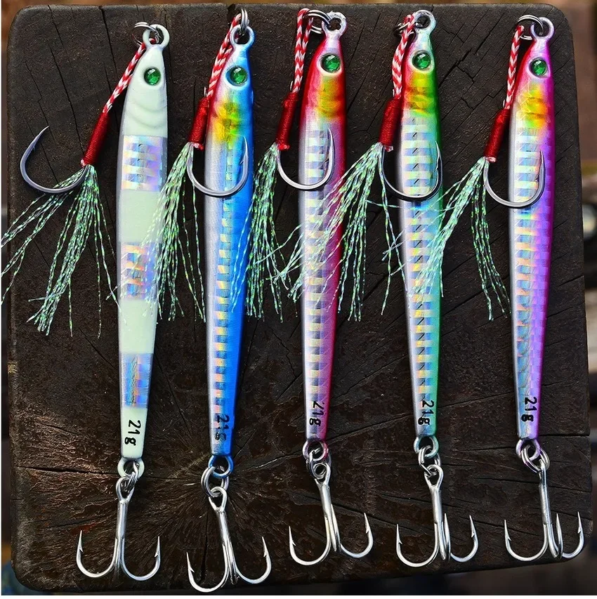 12 Leurres Métalliques Pêche - Gabarit Bar 7 à 40g - Thon, Poissons Prédateurs - Neufs