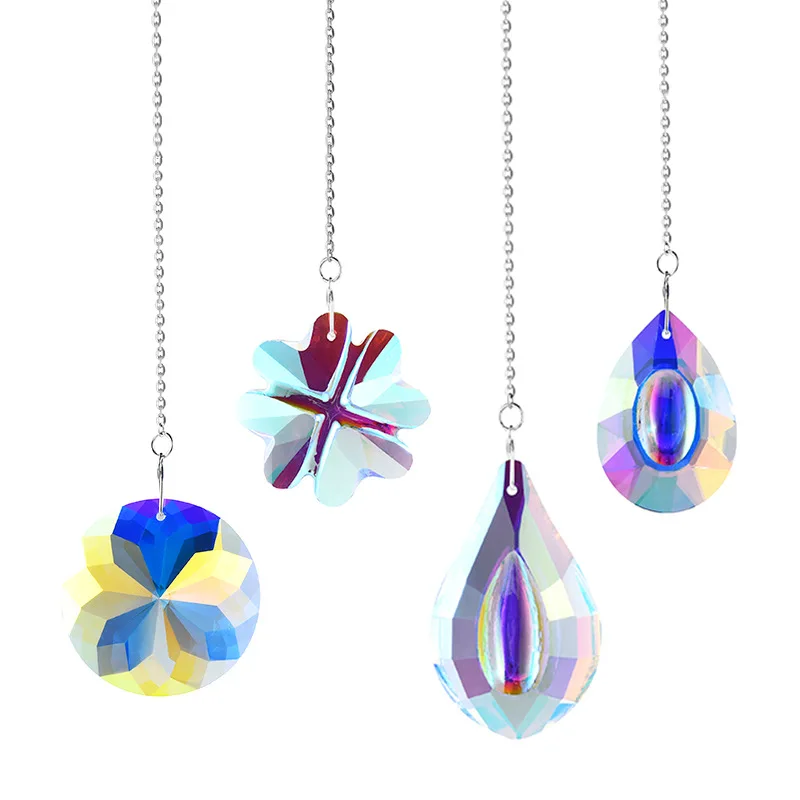 Butterfly Wind Chime Crystal Suncatcher Diamond Hanging Pendants Creative Sun Catcher Chaser Ornament Home Window Garden Decor