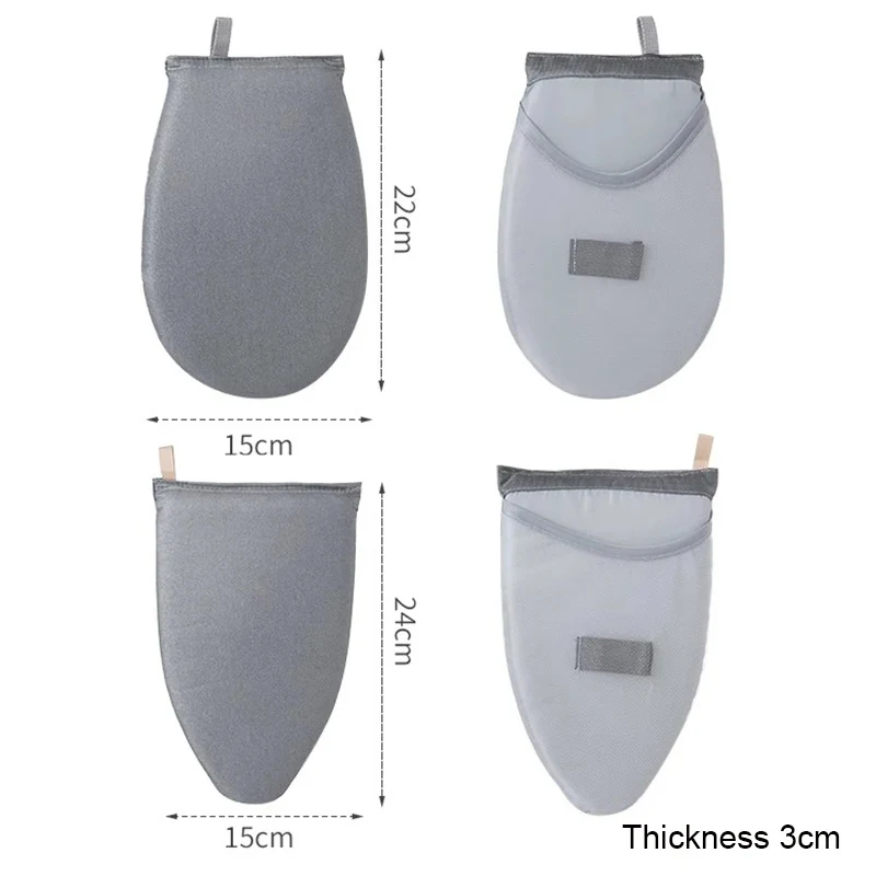 Compact Fabric Handheld Ironing Tray with Insulated Ironing Glove
