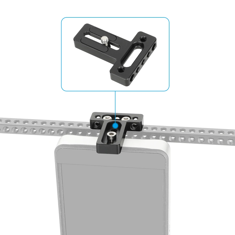 Top / Bottom Plate with Mounting Slot Anti-Slip Rubber Pads for Monitor Cage Rig
