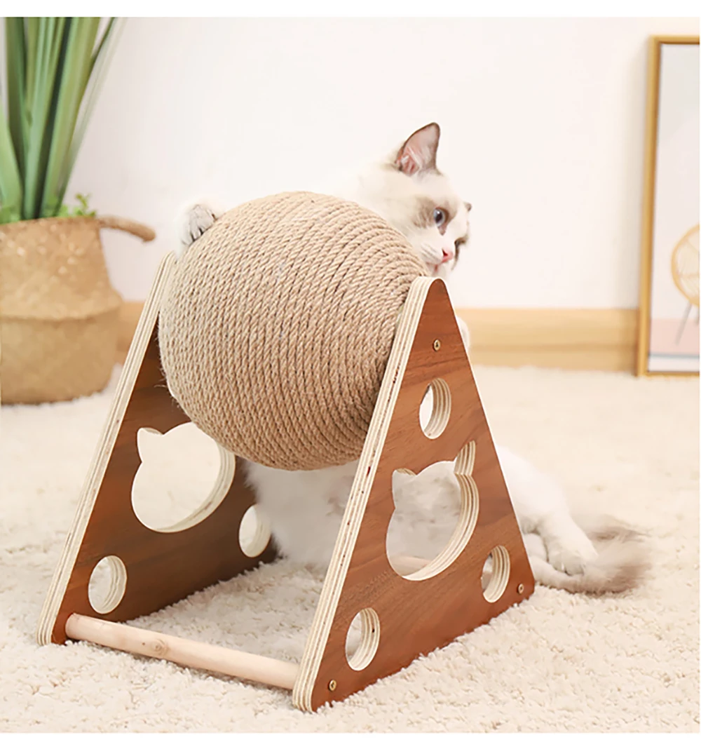 Cat Toy Interactive Cat Scratcher Board Kitten Sisal Rope Ball Scratch Paws Pet Grinding Scratching Cats For Scratcher Toys