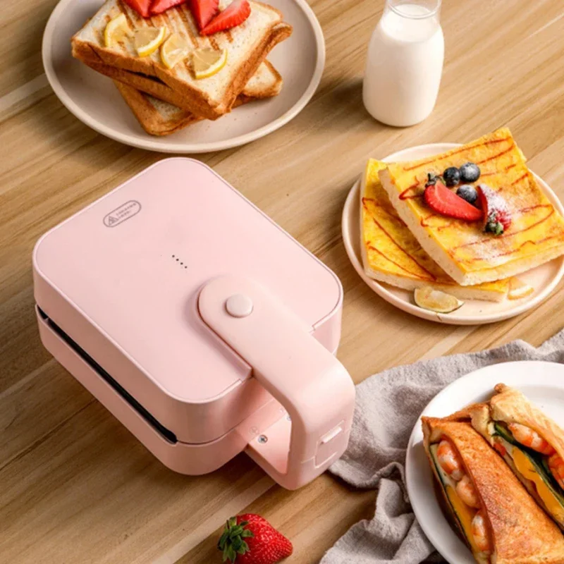 New Breakfast Sandwich Machine Internet Celebrity Home Small Bread Machine Switch Dual-purpose Toaster Press Sandwich