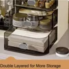 Makeup Storage Box Dressing Table Sundries Organizer Case Drawer Style Desktop Cabinet Lipstick Facial Mask Make Up Organizer 5