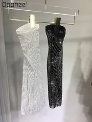 Heavy Industry Rhinestone Sleeve Four Seasons All-Match Sun Protection Oversleeve Shiny Black White Clothes Accessories Women