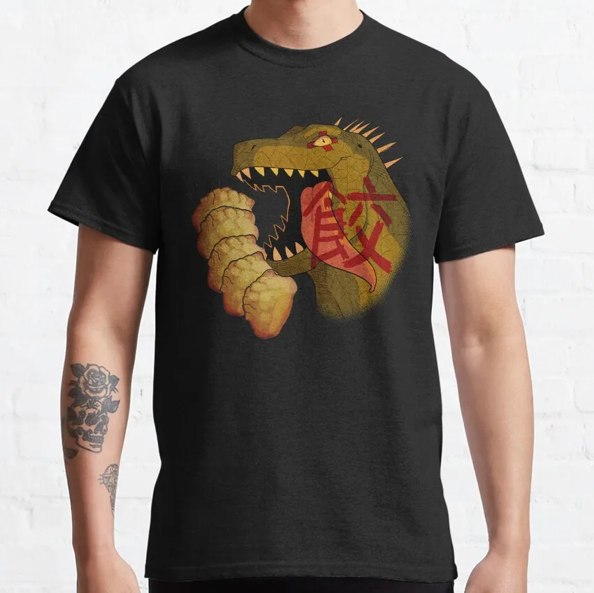 Hungry Bug Gyoza Anime Gothic T-Shirts for Men - 100% Cotton Short Sleeve Tee, Large Size