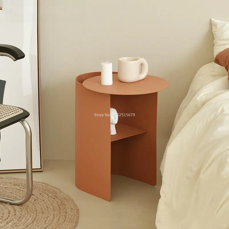 

Nordic Simple And Complete Wrought Iron Bedside Table Modern Bedroom Bedside Cabinet Light Luxury Storage Shelf