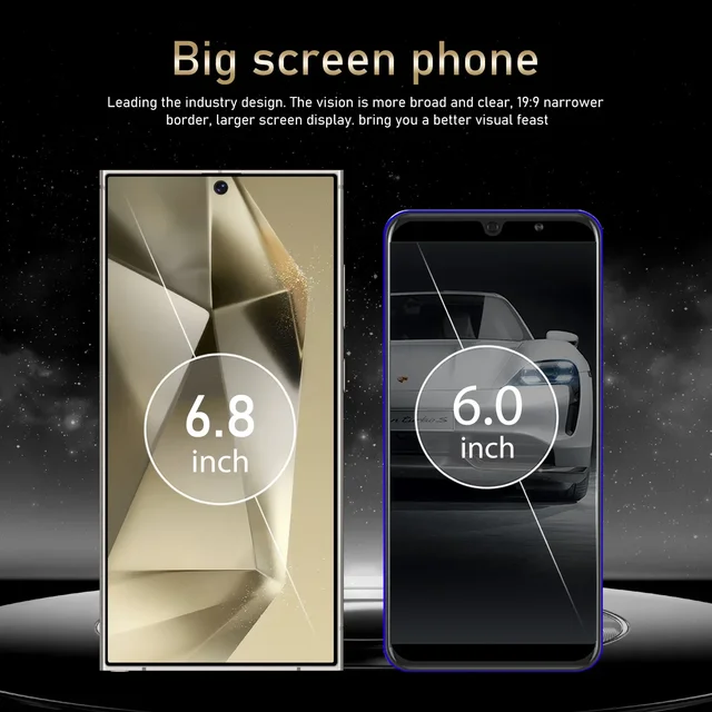 S25 Pro, téléphone intelligent Android, 6.8 pouces, 8 + 256GB ROM, double SIM, téléphone portable, Google Play Store, 24 + 48MP, 6000mAh, téléphones portables 6