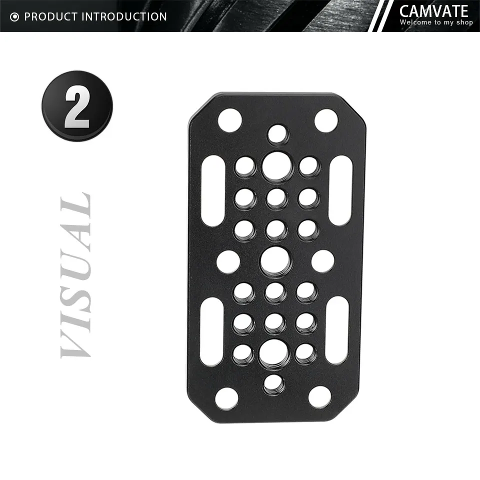Multihole Cheese Plate Camera Mount Expansion Board With 1/4" & 3/8" Mounting Po