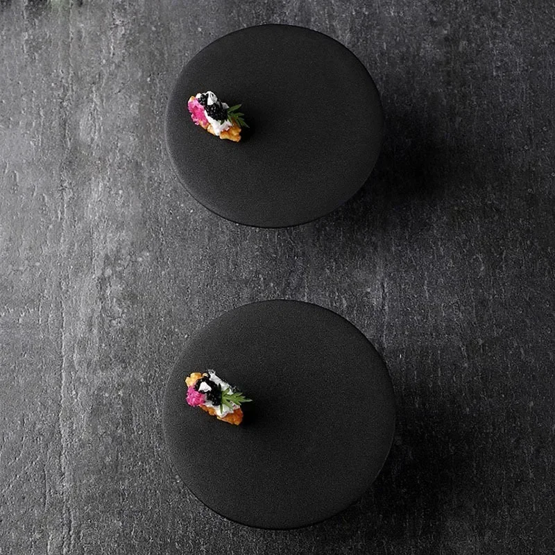 Creative Sushi Dish Specialty Tableware Restaurant Molecular Cuisine Display Plate Snack Plate High Foot Ceramic Dessert