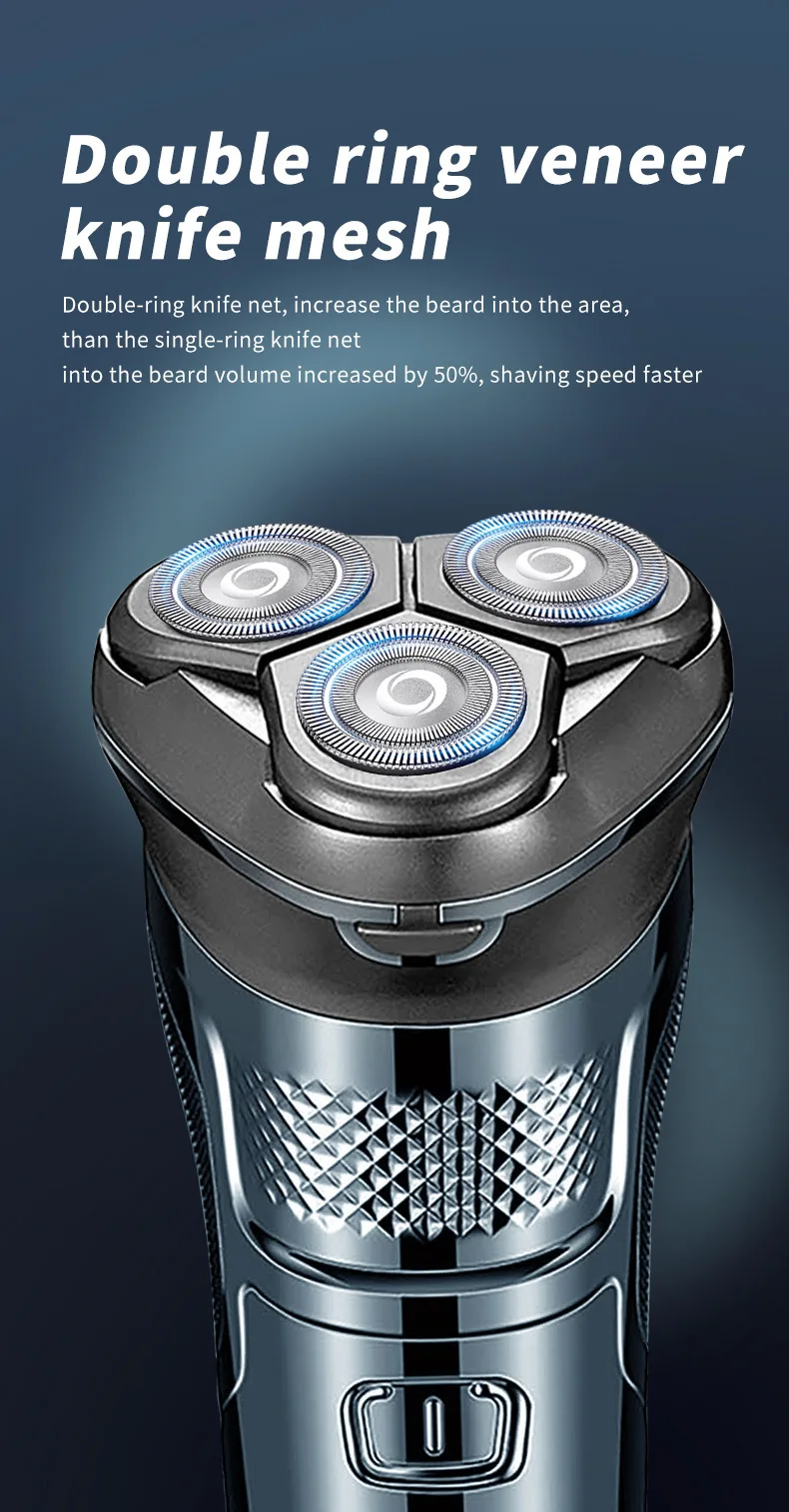 Electric Shaver For Men 3d Flexible Heads Rechargeable Trimmer_voghion.com