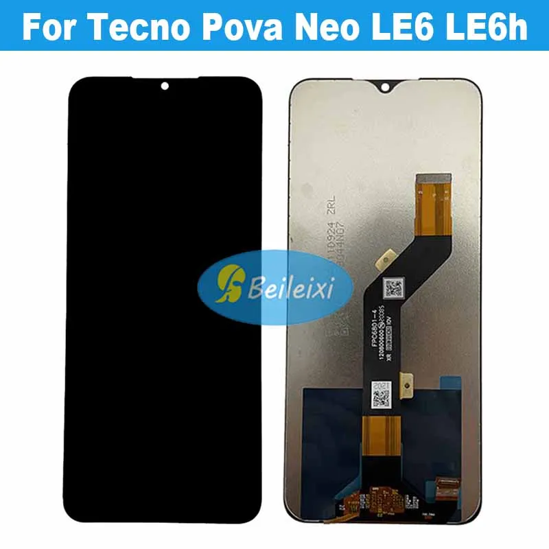 For Tecno Pova Neo LE6 LE6h LCD Display Touch Screen Digitizer Assembly Replacement Parts