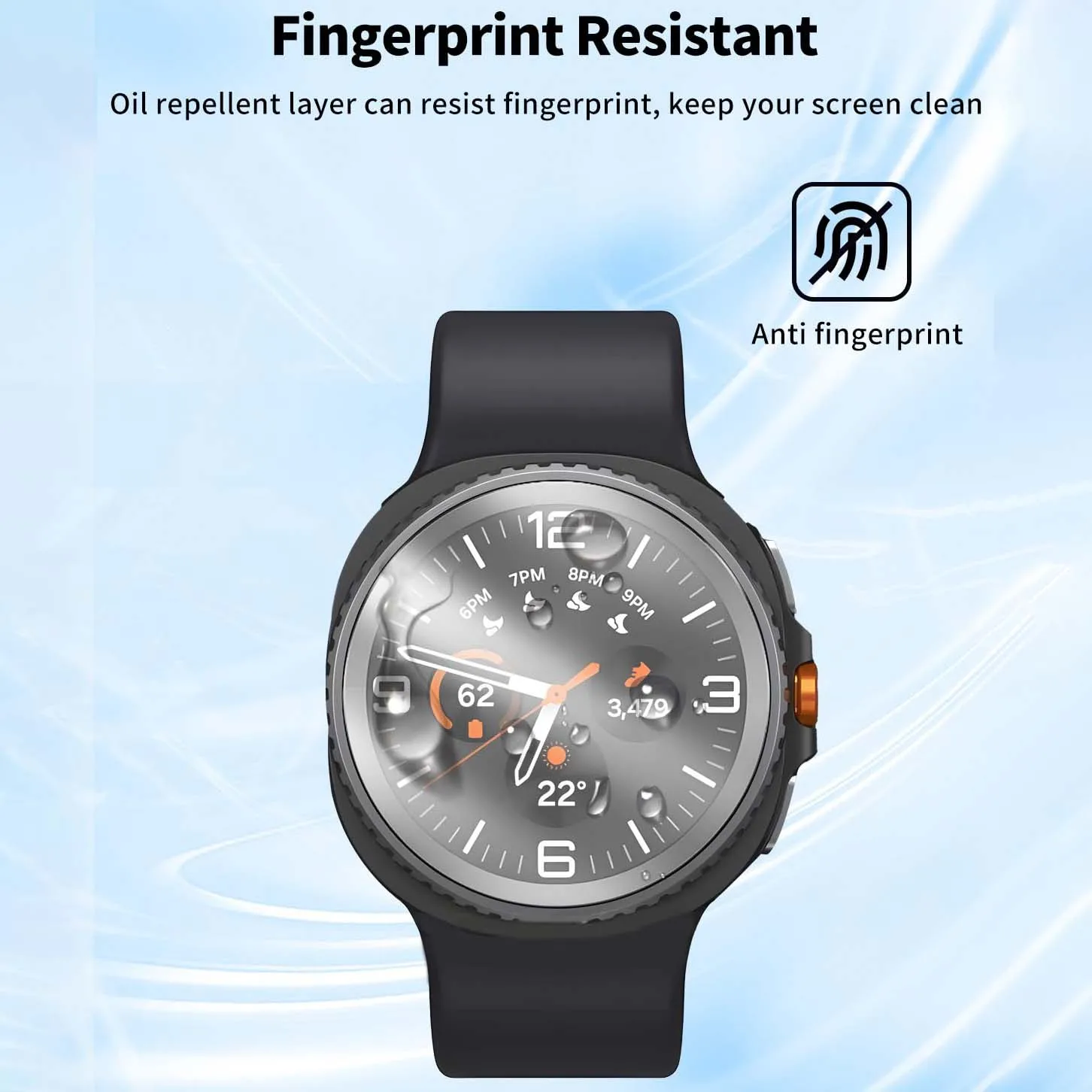 Premium Tempered Glass Screen Protector for Smartwatch – High-Definition Protective Film