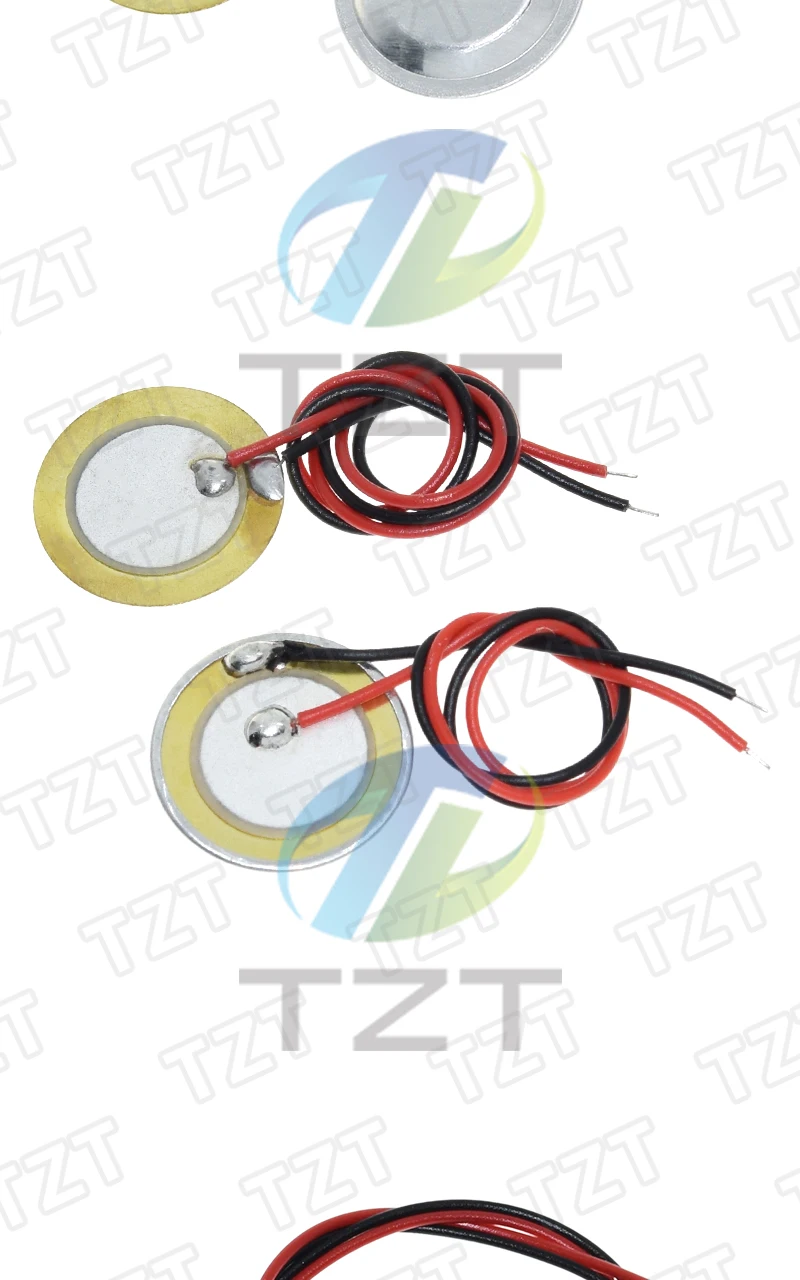 10/30 Stück TZT 15 mm Summer-Sounder-Sensoren Trigger-Trommelscheibe mit Kupferdraht + Aluminiumgehäuse für elektronische Komponenten – Detail 5
