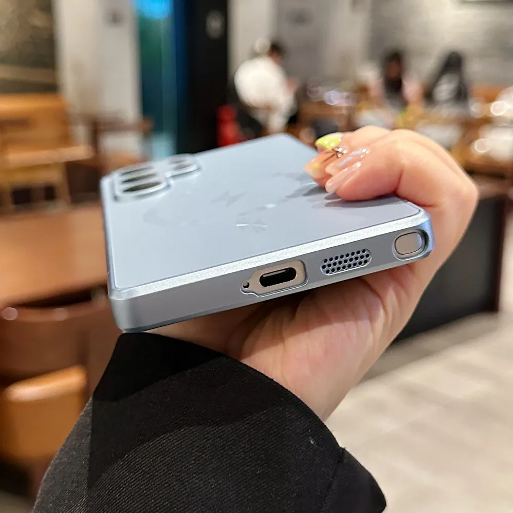 Titanium Matte Magnetic Shockproof Case with Lens Protection