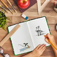 NEW Notebook Reversible Football Pattern Notebook with Lock and Keys Diary Journal Travel Notebook Diary for Kids and Adults 2