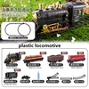 QLX High Simulation Electric Train With Smokes, Lights & Sound Train Set Model  Alloy Plastic Toy Train Model Gifts For Kids 5