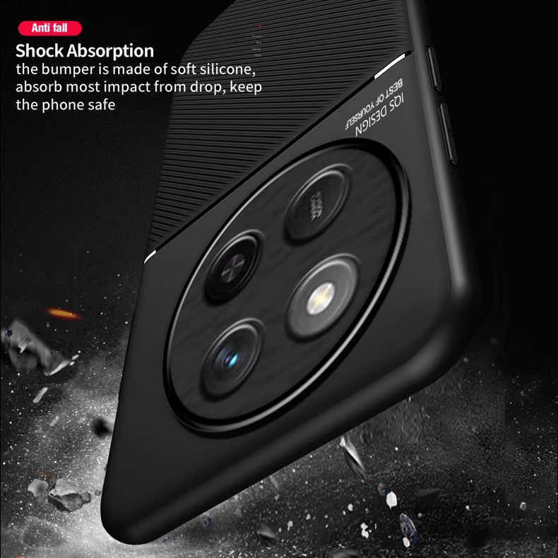 Magnetic Rugged Protective Phone Case with Built-in Metal Plate