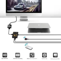 4K HDMI-compatible Switch With IR Remote Control 3 in 1 Out HDMI-compatible Switches 3 Port VIdeo Switcher For DVD HDTV Xbox PS4 - Image 4