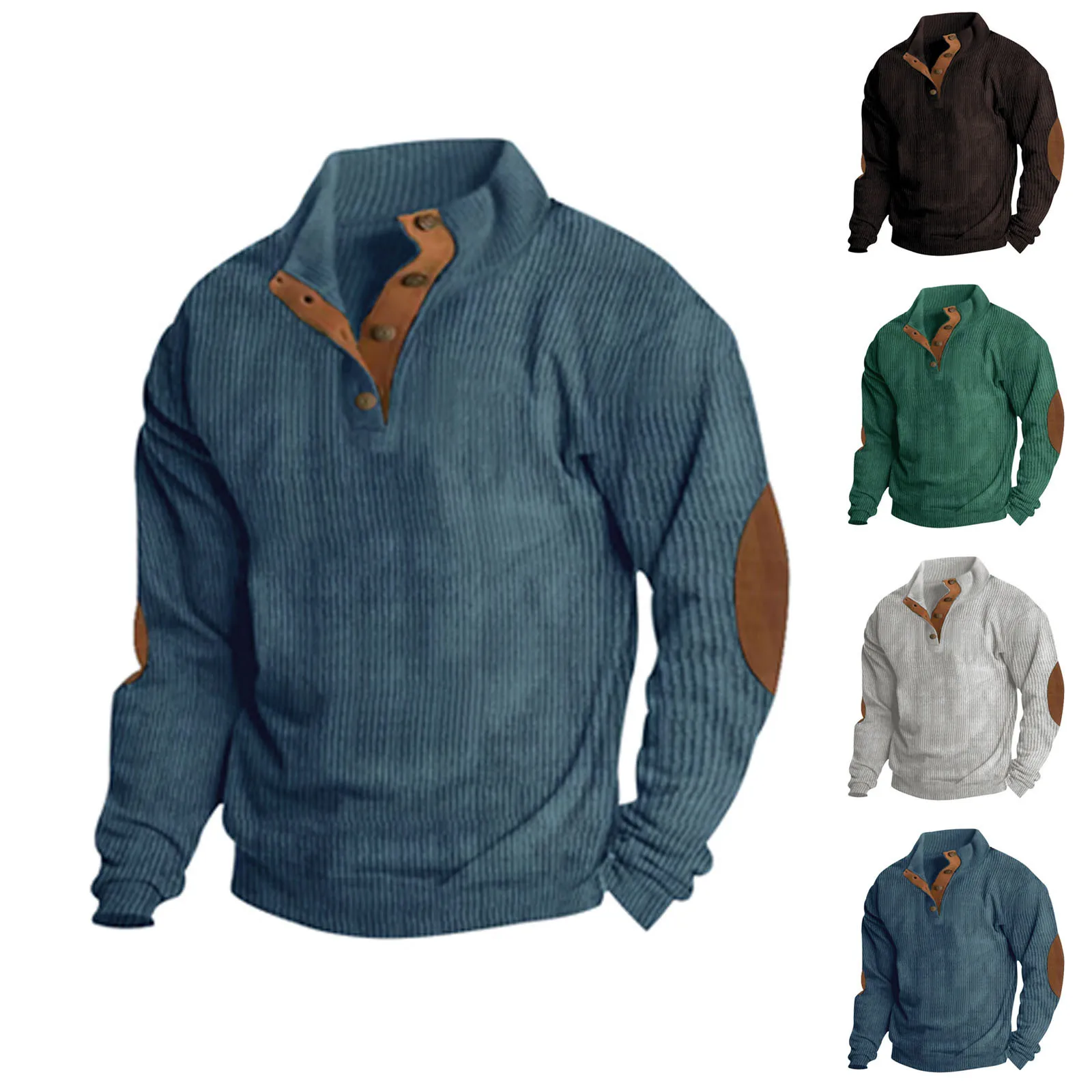 

Mens Outdoor Casual Long Sleeved Hoodie With Standing Collar casual men's coat winter Jogging