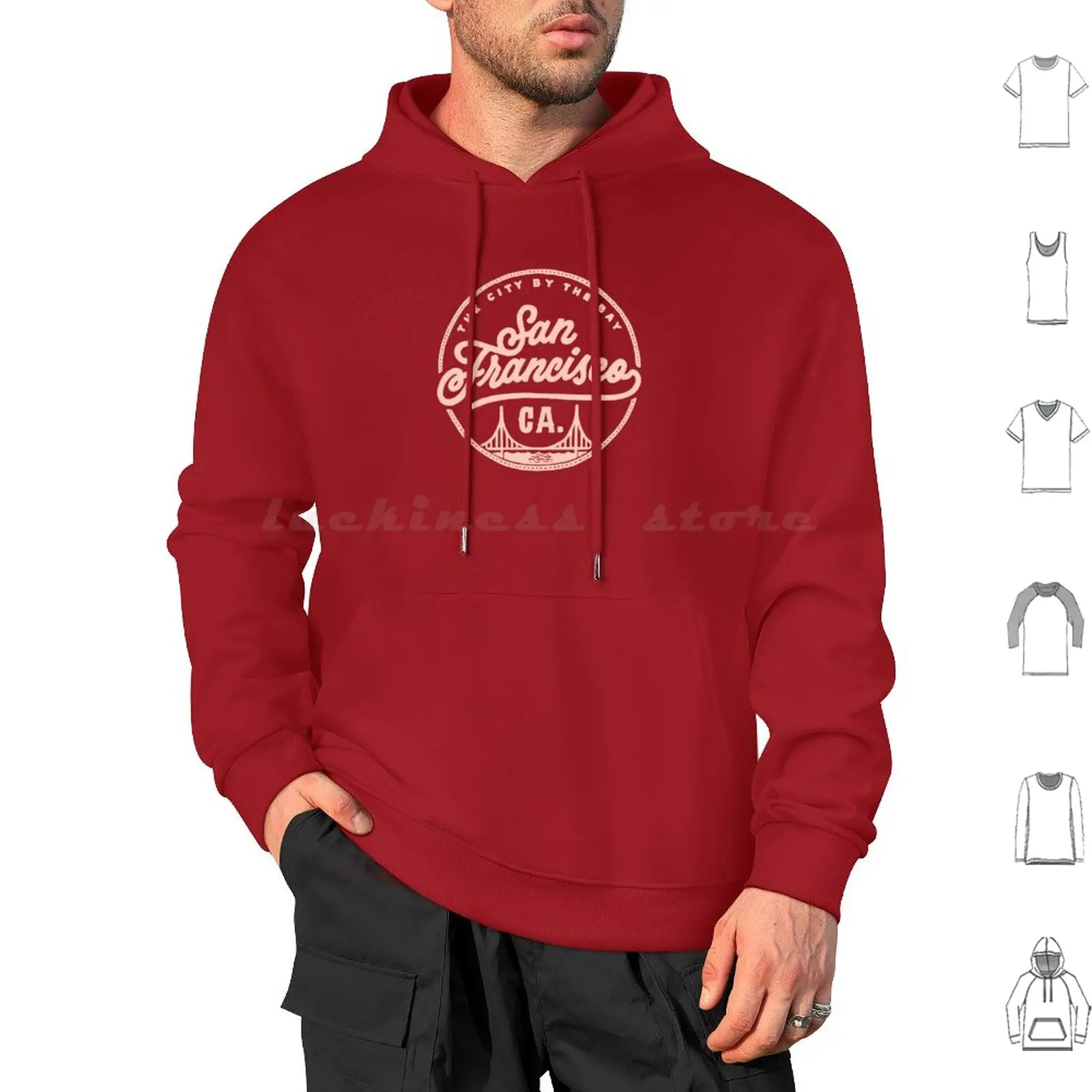 

San Francisco , California Hoodies Long Sleeve Sf San Francisco Cali California Bay Area Ca Lettering Circle