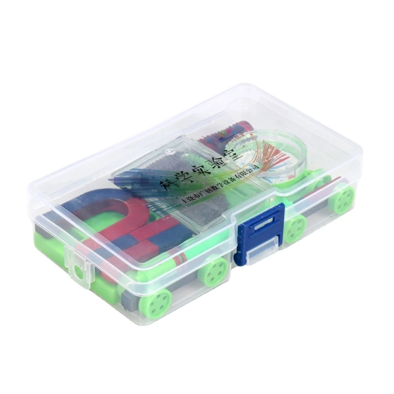 

Lab Junior Science Magnetism Set for Student Including U-shaped Magnet Bar Shaped Magnet Iron Fillings Box and