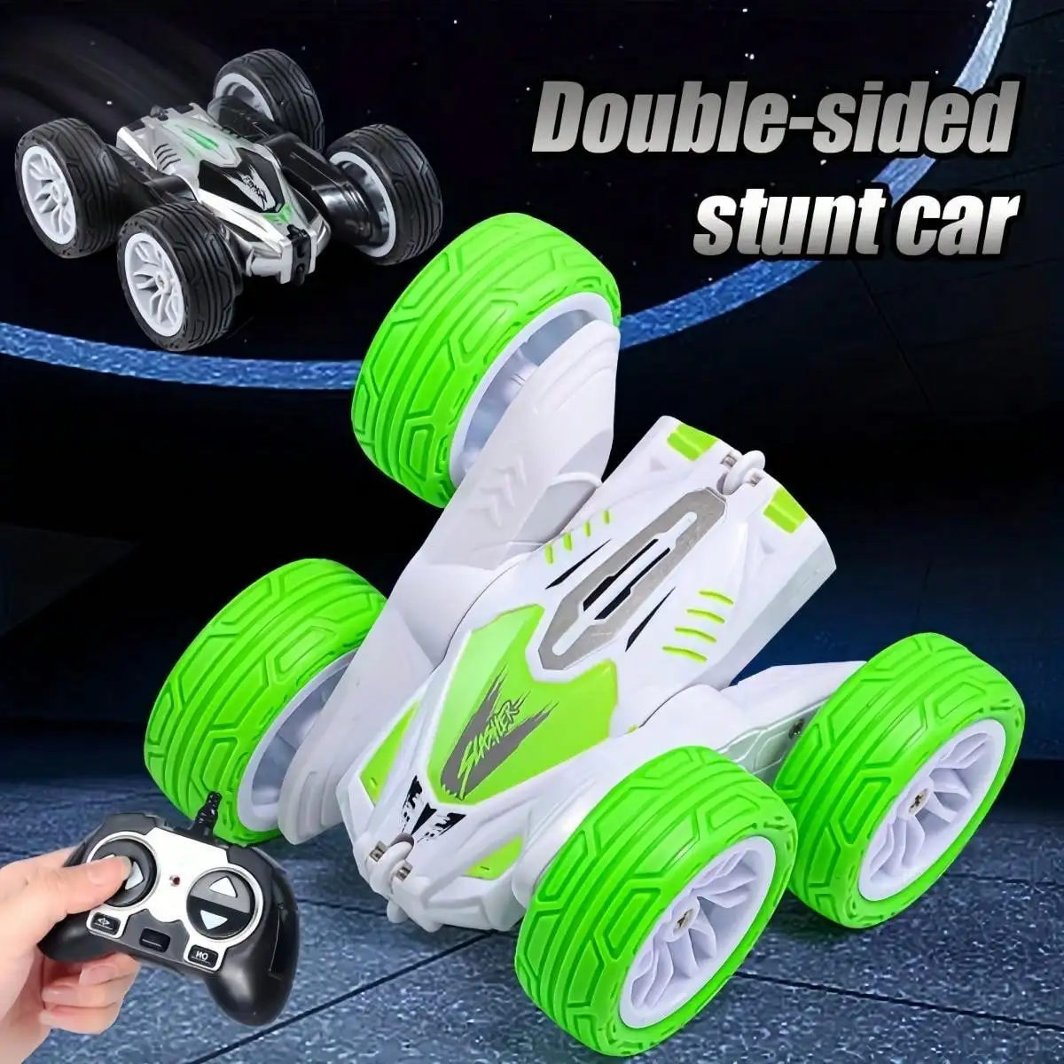 Double-sided stunt remote control car 360° high-speed rotation