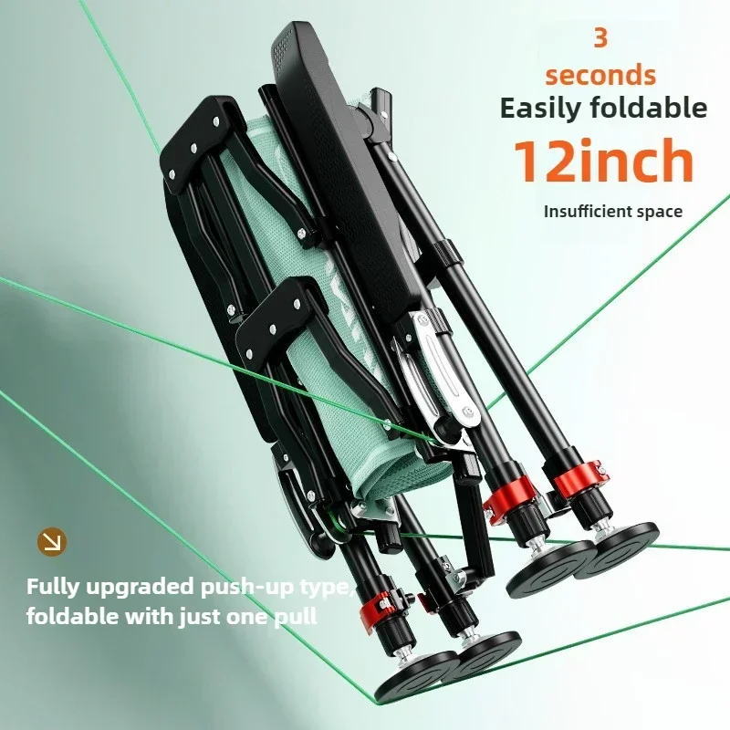 CD29 European Large Fishing Chair Lightweight Foldable Chair with Adjustable Settings Waterproof Bag Sunshade Fishing Gear