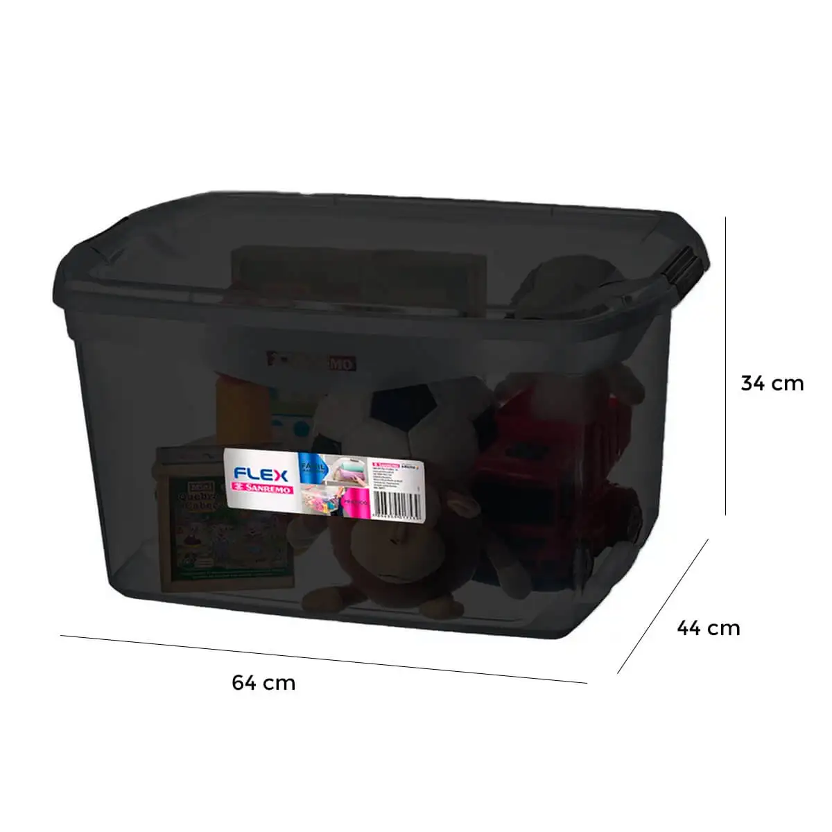 68 Liters Multipurpose Large Organizer Box With Sanremo Grey Lid -  AliExpress