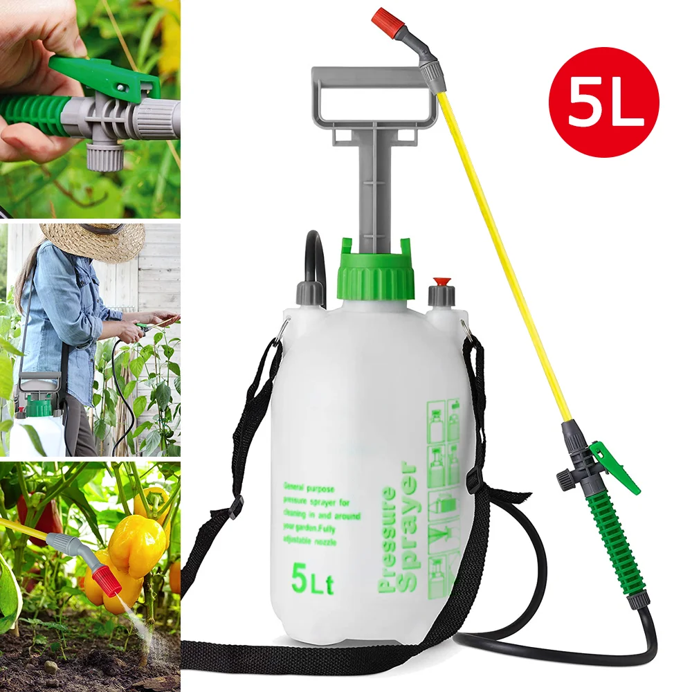 5L Sprühgerät Gartensprüher Drucksprüher mit Verstellbarem Gurt Blumenbewässerungspumpe Drucksprühflasche Gartenwerkzeug – Detail 1