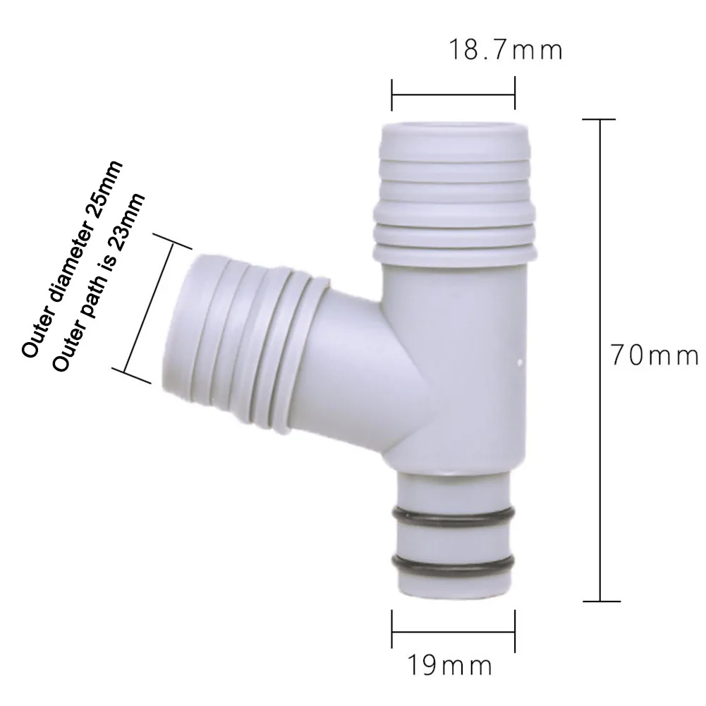 

Kitchen Basin Overflow Hole Conversion Joint Drainage Pipe Tee Head Y Shaped Small Tee Sink Joint Connector Accessories