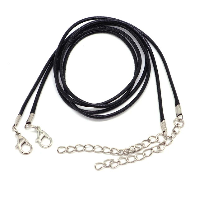 Leather Necklace Jewelry Making  Chains Jewelry Making Leather - 50pcs/lot  1.5/2mm - Aliexpress