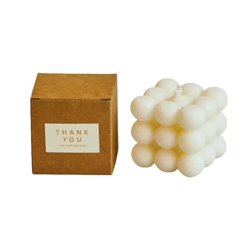 Candela profumata a forma di cubo, 2 pezzi, fatta a mano, a forma di cubo di soia, candela di cera di soia, candele profumate per aromaterapia, candele rilassanti e naturali