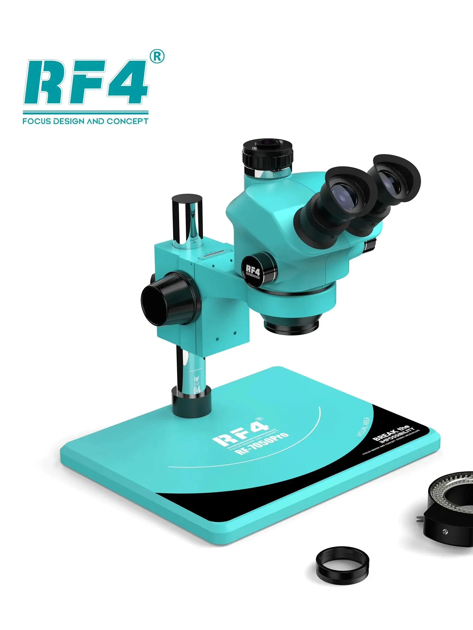 RF4 베이스 플레이트 스테레오 삼안 현미경 보석 납땜 동전 휴대폰 PCB 4K 2K HDMI USB 카메라 전자 확대경