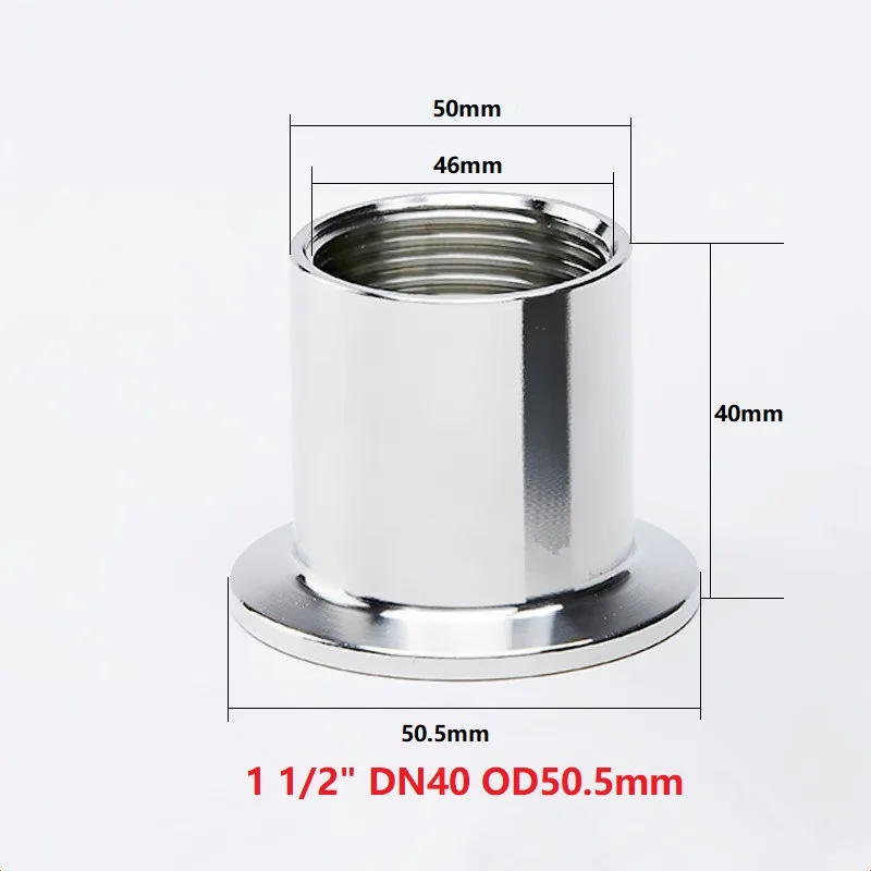 1/2インチ BSP オス x 1.5インチ トライクランプ 304 ステンレススチール パイプ継手コネクタ 自家製ビール用 六角ナット 1/2インチ  オス x 1.5インチ トライクランプ 304 ステンレススチール フェルールクランプ パイプ継手コネクタ 1/2インチ NPT オスねじから2インチ  ... 1個 1/2インチ BSPT オスねじ x 1.5インチ 50.5mm トライクランプフェルール O/D 304 ステンレススチール