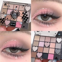 DIKALU Black Honey Eyeshadow Tray Matte Pearl Glitter Earth Multicolor Smoky Blush 1