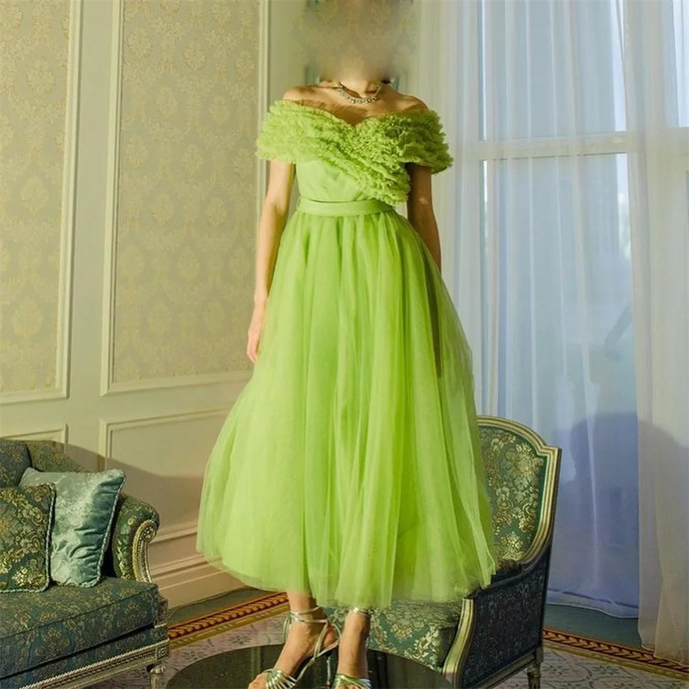 

MINGLAN Fashion Sweetheart Pleat Off The SHoulder Sleeveless A Line Long Evening Dress Ankle Length Elegant Formal Prom Gown New