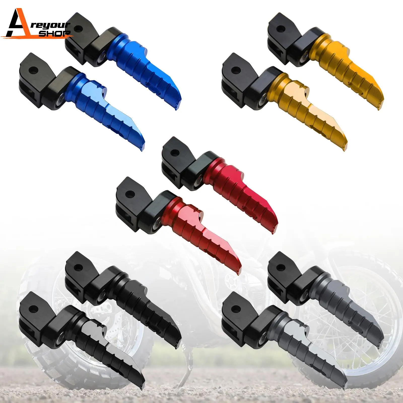 

Areyourshop Front Footrests Foot Peg fit for DUCATI MONSTER 821 937 950 1100/S/EVO 1200/S/R