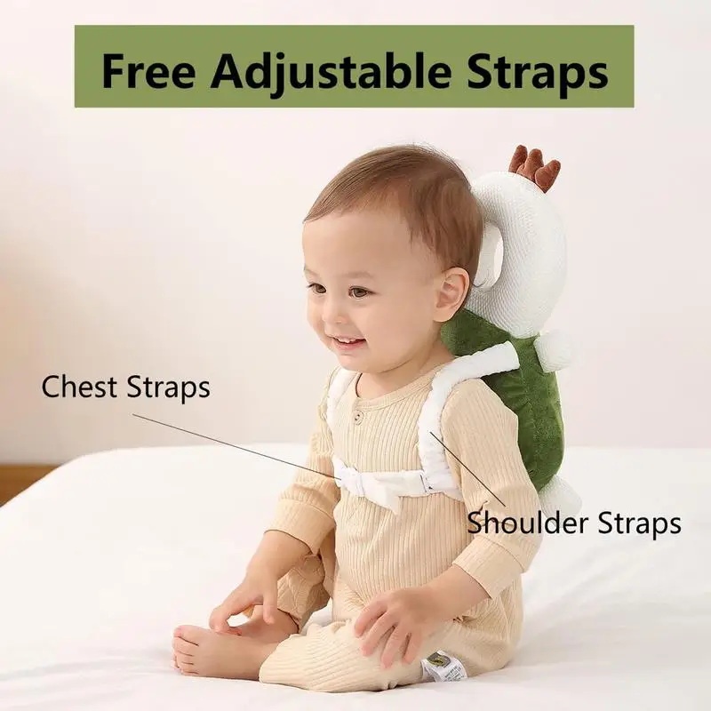 Baby Backpack Pillow Baby Cushion Backpack Anti-Fall Pillow Anti-collision Turtle Shaped Breathable Adjustable Head Protector