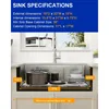 33 Inch Undermount Kitchen Sink Workstation 16 Gauge Stainless Steel Large Single Bowl Under Counter Kitchen Sinks Basin 5