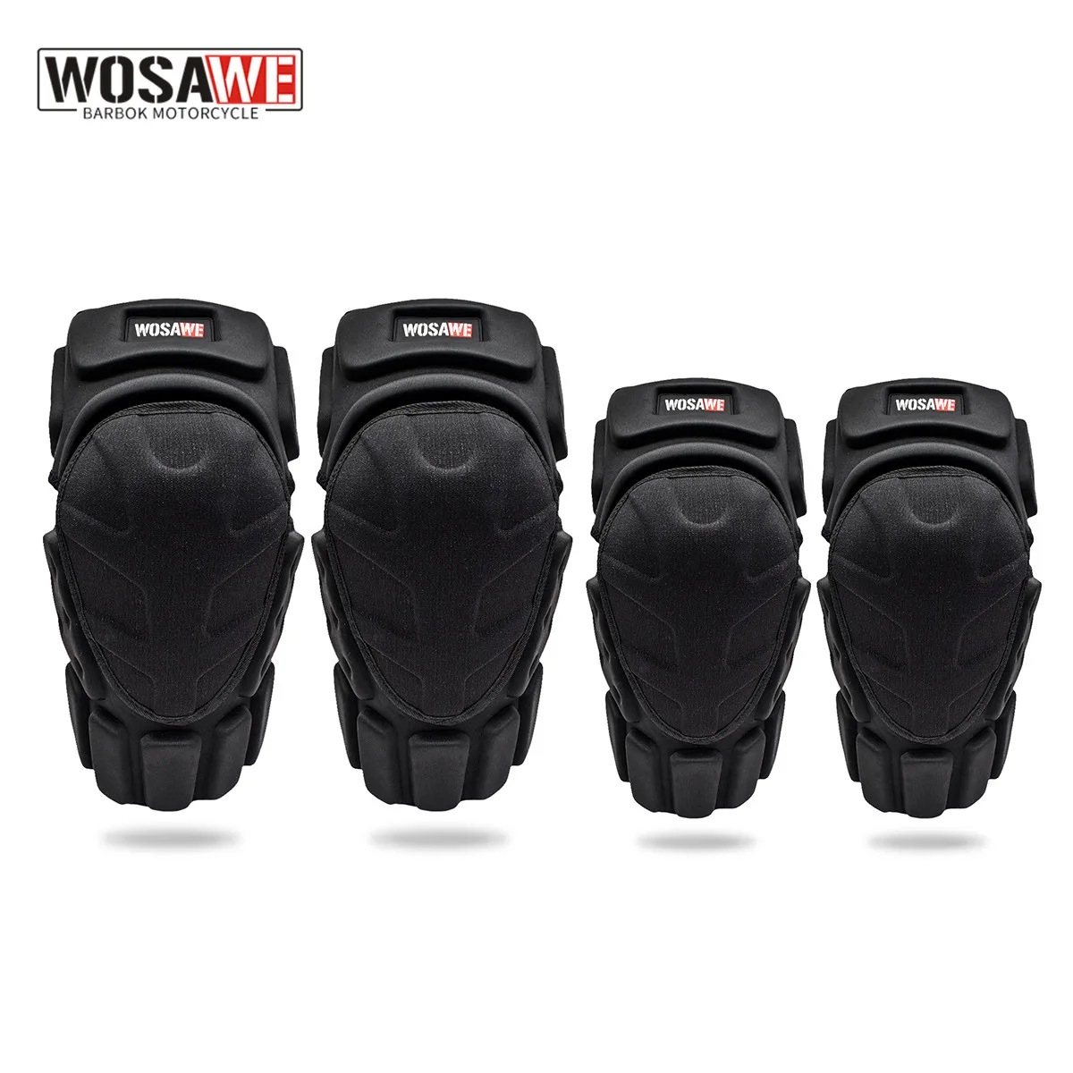 

WOSAWE Motorcycle Knee Pads Protector Motocross Snowboard Skateboard Ski Roller Hockey Sports Protection Support MTB Kneepad Set